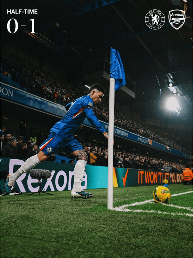 切尔西0-1阿森纳半场数据：控球率55%-45%，射正2-1扑救0-2