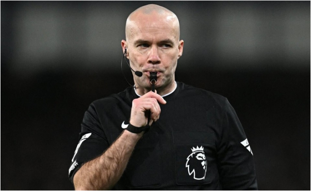 英超第26轮裁判：保罗-蒂尔尼执法曼城，哈灵顿执法阿森纳