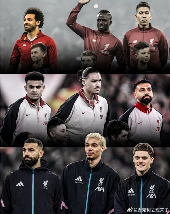 利物浦三叉戟更迭，萨拉赫领衔三代锋线组合